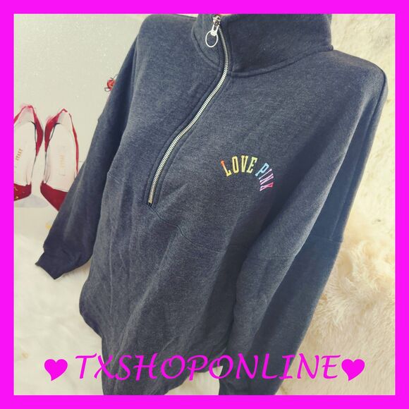💗Victoria's Secret PINK rainbow logo pullover💗 - Picture 5 of 6